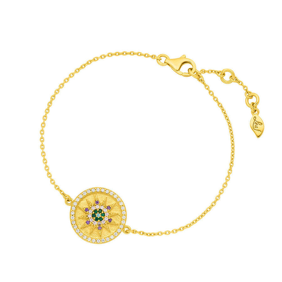 LEAF Armkette Windrose, 18 K Gelbgold vergoldet - Dianas Klosterlädchen