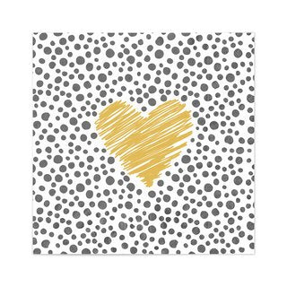serviette goldenes herz@klostrelaedchen