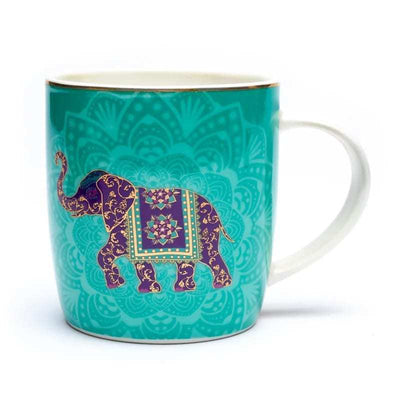 Teetasse mit Sieb und Deckel indischer Elefant - Dianas Klosterlädchen