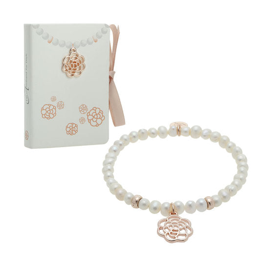 Perlenarmband "Rose" in Geschenkbox @klosterlaedchen