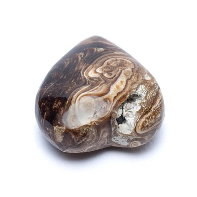 brauner Aragonit Sorgenstein | Handschmeichler Herz 5,5 cm