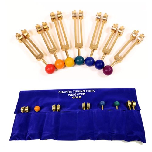 Stimmgabel set chakra gold@klosterlaedchen