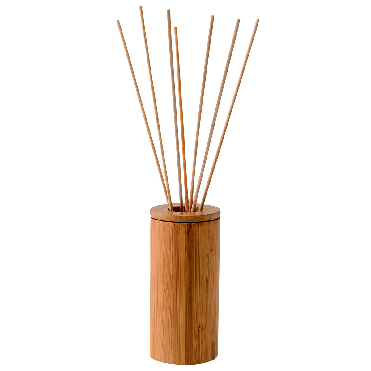 Bambus-Dekohalter rund (leer, ohne Stäbchen) f. AQUAROMA-Fl., 1St.  @klosterlaedchen