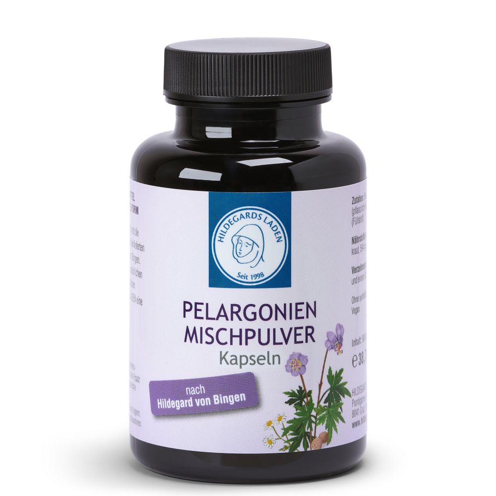 Pelargonien Mischpulver 90 Kapseln | Hildegard von Bingen - Dianas Klosterlädchen