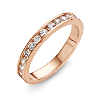 Memoryring Zirkonia rosevergoldet Größe 18mm | 3mm breit. @klosterlaedchen.com
