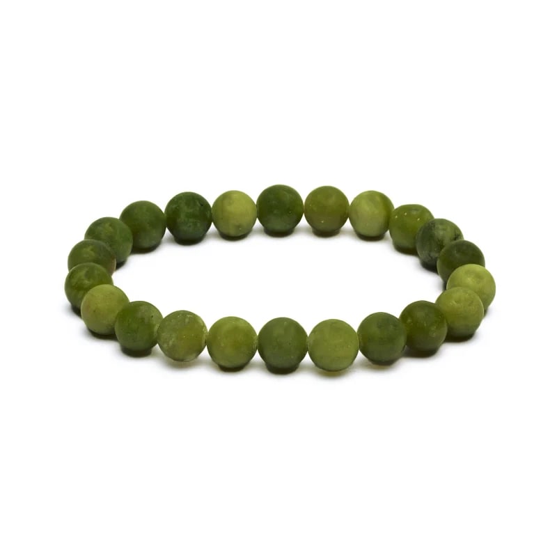 Mala Armband grüne Jade elastisch. @klosterlaedchen.com