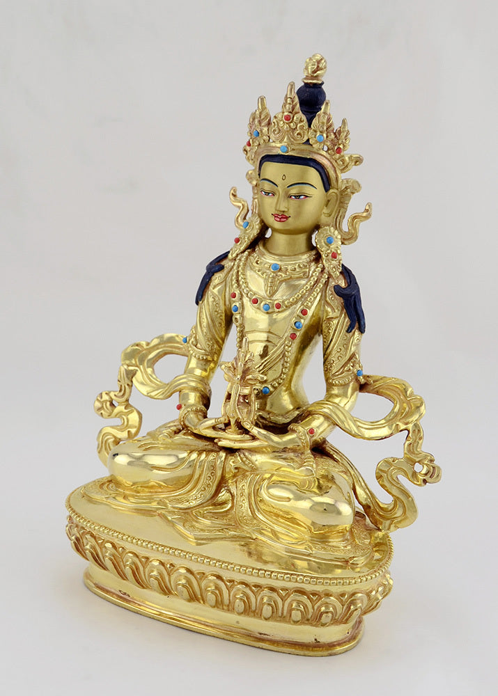Aparmita | Der Buddha des Unendlichen Lichtes | 22cm | vollvergoldet & handbemalt - Dianas Klosterlädchen