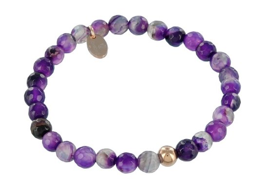 Lovebird Armband Achat lila - Dianas Klosterlädchen