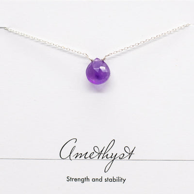 Amethyst Herz Halskette  | Silber   klosterlaedchen.com