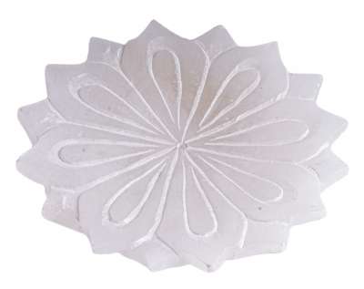 Räucherstäbchenhalter Alabaster White Lotus - Dianas Klosterlädchen