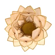 Lotus Teelichthalter beige goldfarbig groß - Dianas Klosterlädchen