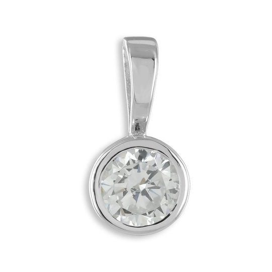 Anhänger mit Zirkonia 5mm Echt Silber - Dianas Klosterlädchen