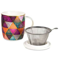 Geschenk-Set Teetasse Patchwork - Dianas Klosterlädchen