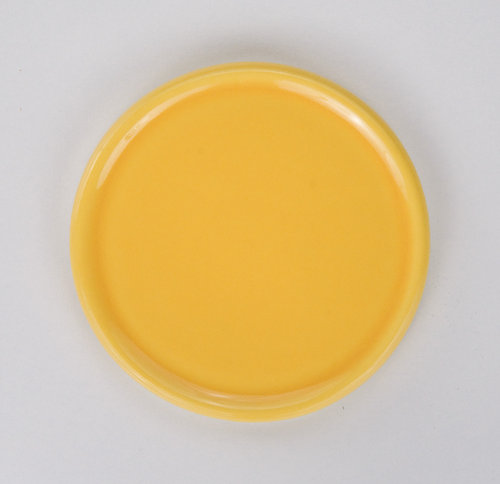 Untersetzer für Duftkeramik | Kerzen etc. gelb glasiert ø7cm. @klosterlaedchen.com