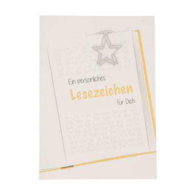 Karte mit Lesezeichen Stern. @klosterlaedchen.com