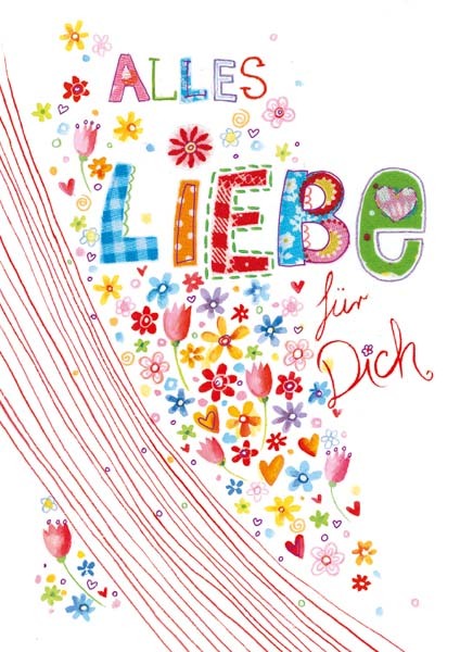Alles Liebe für dich Klappkarte - Dianas Klosterlädchen
