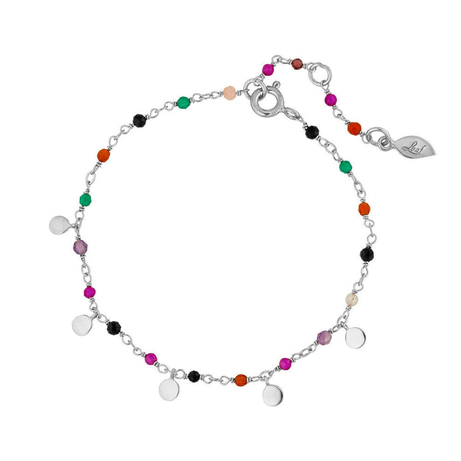 LEAF Armkette Rainbow, 925 Sterlingsilber, Multi Gems - Dianas Klosterlädchen