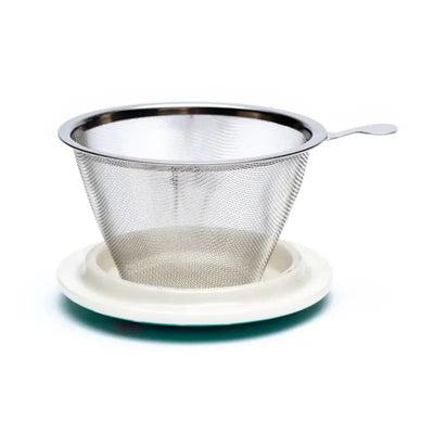 Teetasse mit Sieb und Deckel indischer Elefant - Dianas Klosterlädchen
