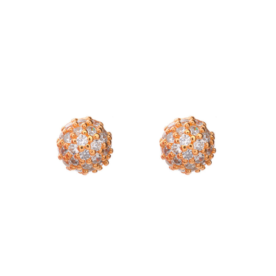LEAF Ohrstecker Sphere, 18K Rosegold vergoldet - Dianas Klosterlädchen