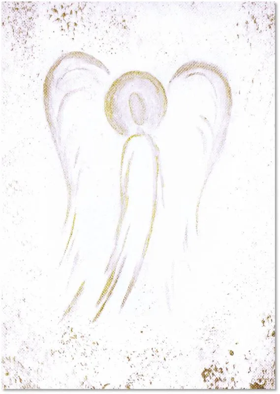 Ein Engel voller Leichtigkeit | Kunst-Klappkarte - Dianas Klosterlädchen