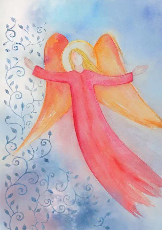 Engel der die Liebe zaubert | Kunst-Klappkarte - Dianas Klosterlädchen