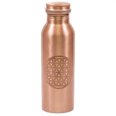 Kupferflasche Blume des Lebens geätzt | 750 ml - Dianas Klosterlädchen