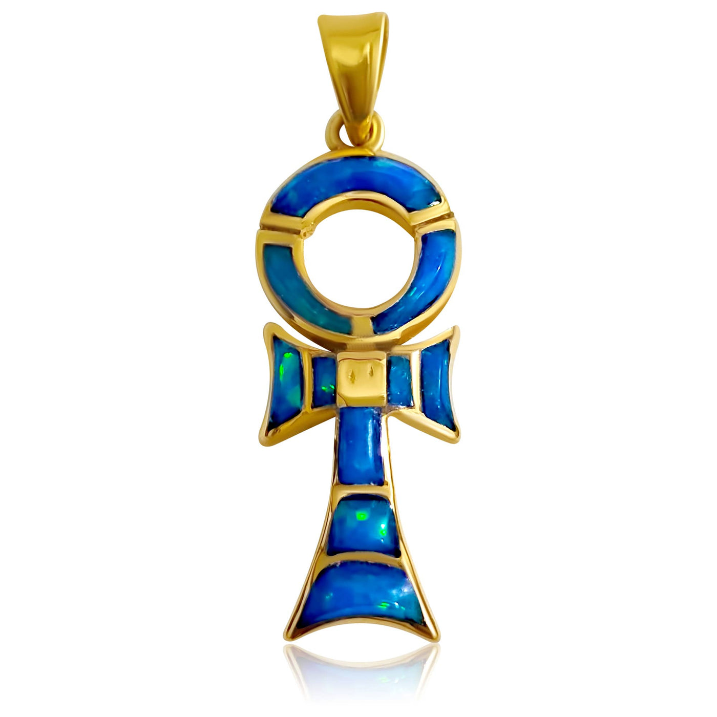 Key Of Life Ankh | vergoldeter Opal-Anhänger - Dianas Klosterlädchen