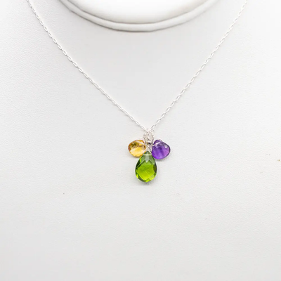 Kindness & Strength Halskette | Silber Citrin Amethyst Peridot - Dianas Klosterlädchen