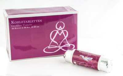 Kohletabletten 5 cm 1 Rolle à 10 Tabletten - Dianas Klosterlädchen