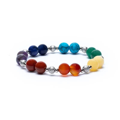 Kugel-Armband 7 Chakren - elastisch - Dianas Klosterlädchen
