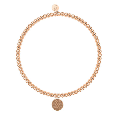 Kugelarmband - rosévergoldet - Blume des Lebens - Dianas Klosterlädchen