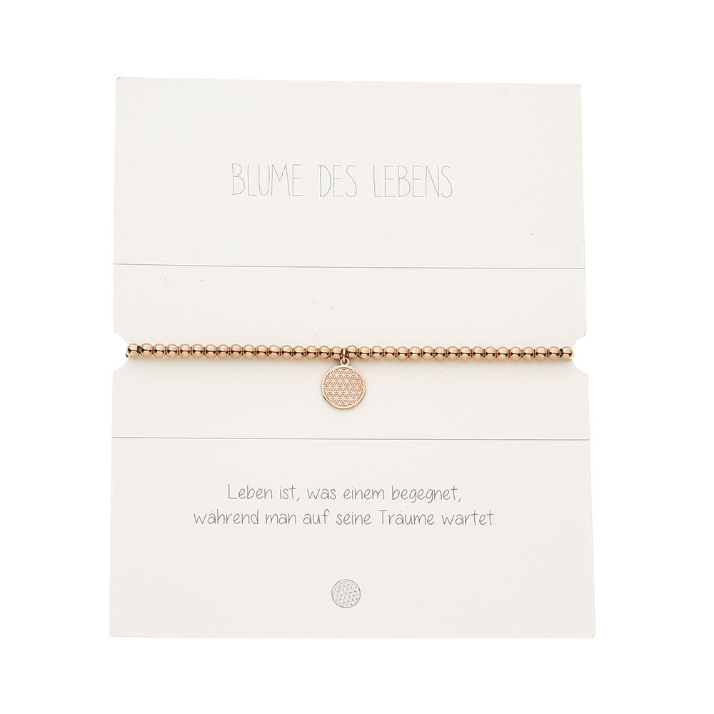 Kugelarmband - rosévergoldet - Blume des Lebens - Dianas Klosterlädchen