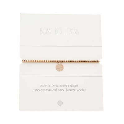 Kugelarmband - rosévergoldet - Blume des Lebens - Dianas Klosterlädchen