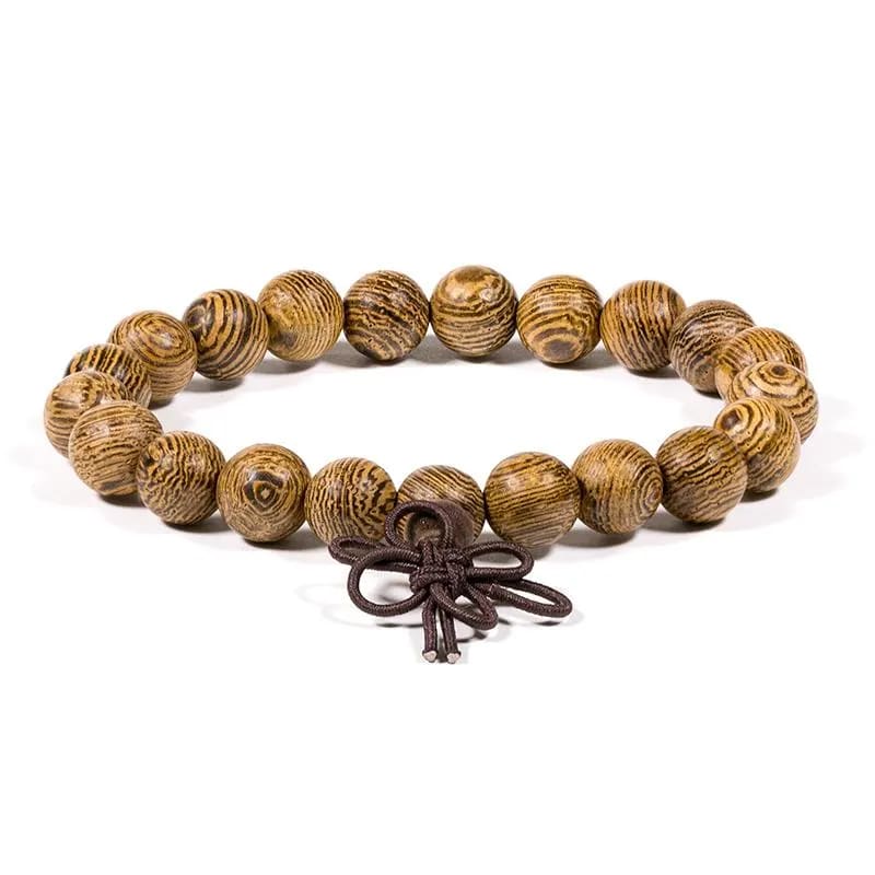 Mala Armband Wengéholz elastisch - Dianas Klosterlädchen