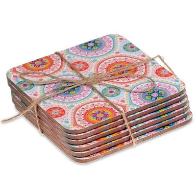 Mandala Untersetzer blau Set von 6 Stück - Dianas Klosterlädchen