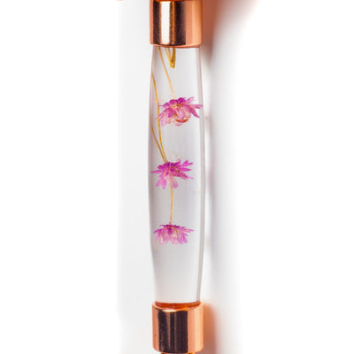Massage Roller | Rosenquarz rosa Blumen - Dianas Klosterlädchen