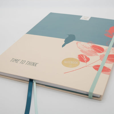 Notizbuch DIN A4, Bird Blue, Liniert/ Punktiert, PEPA LANI® - Dianas Klosterlädchen