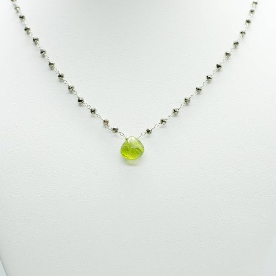 Peridot-Wasserfall-Halskette | silber - Dianas Klosterlädchen
