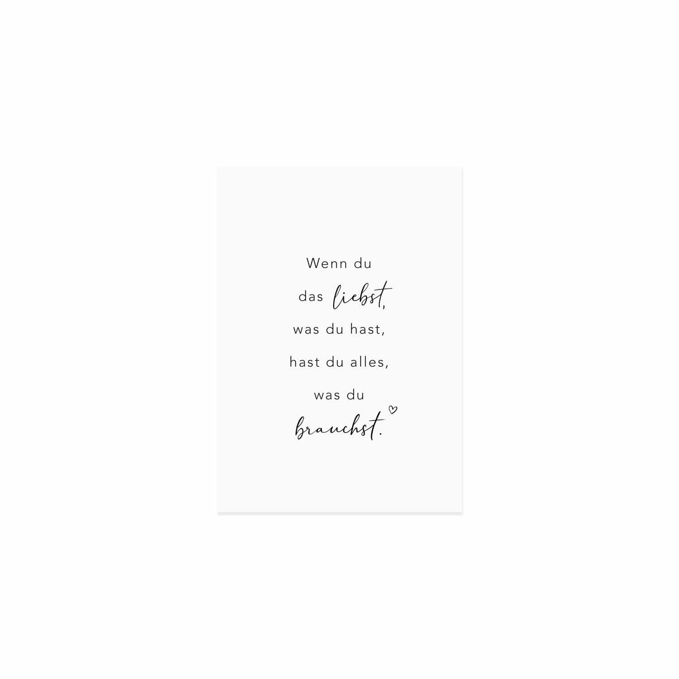 Postkarte "Alles was du brauchst" - Dianas Klosterlädchen