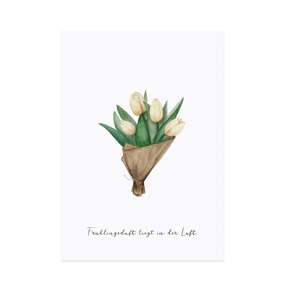Postkarte Tulpen Frühling Ostern - Dianas Klosterlädchen