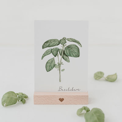 Postkartenständer Herz 10,5 cm Natur im 2er Set - Dianas Klosterlädchen