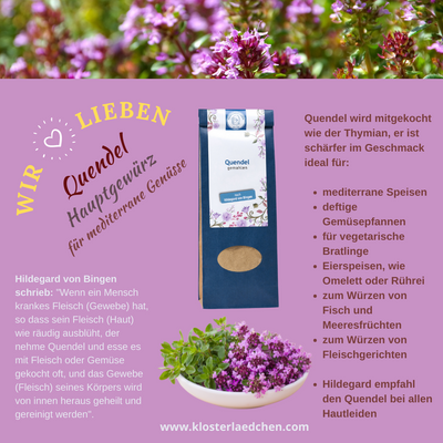 Quendel gemahlen 100g | Hildegard von Bingen - Dianas Klosterlädchen