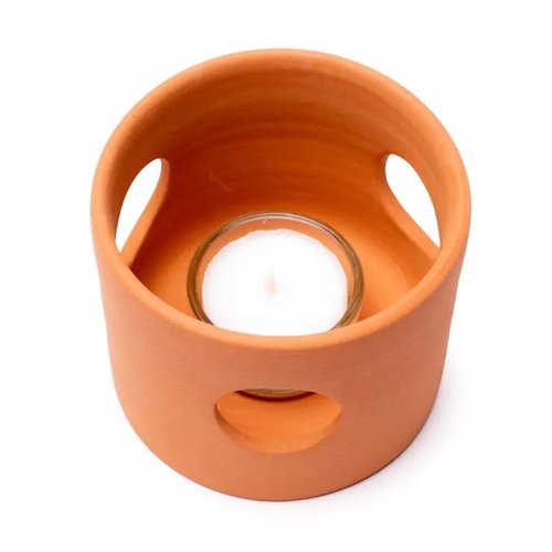 Räuchergefäß Terracotta + Sieb und Kerzenhalter - Dianas Klosterlädchen