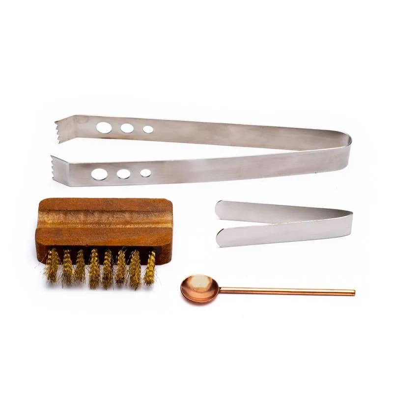 Räucherzubehör Set aus Pinsel, Löffel, 2 Zangen - Dianas Klosterlädchen
