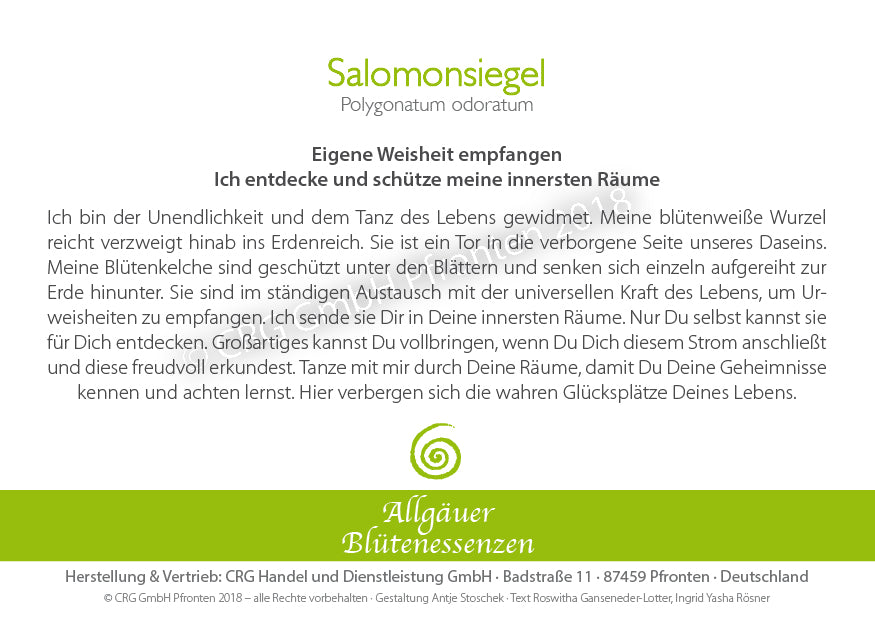 Salomonsiegel 50ml | Allgäuer Blütenessenz @klosterlaedchen