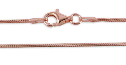 Schlangenkette rosé 42cm |1,2mm - Silber 925/000 - Dianas Klosterlädchen
