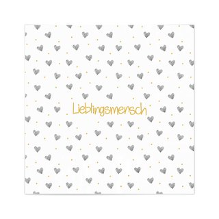 Serviette Lieblingsmensch gold - Dianas Klosterlädchen