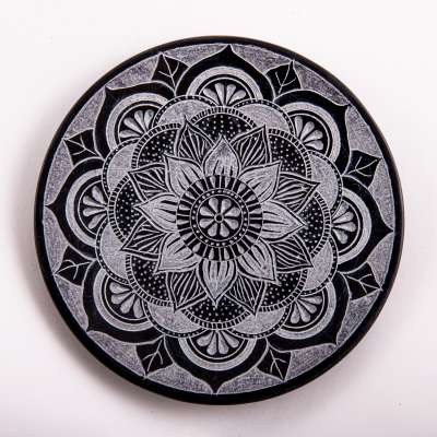 Stäbchenhalter Mandala, groß aus Speckstein - Dianas Klosterlädchen