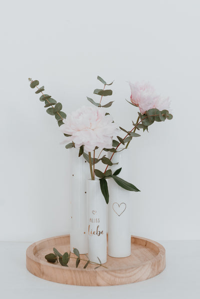 Eulenschnitt Vase "Alles Liebe" 18cm - Dianas Klosterlädchen