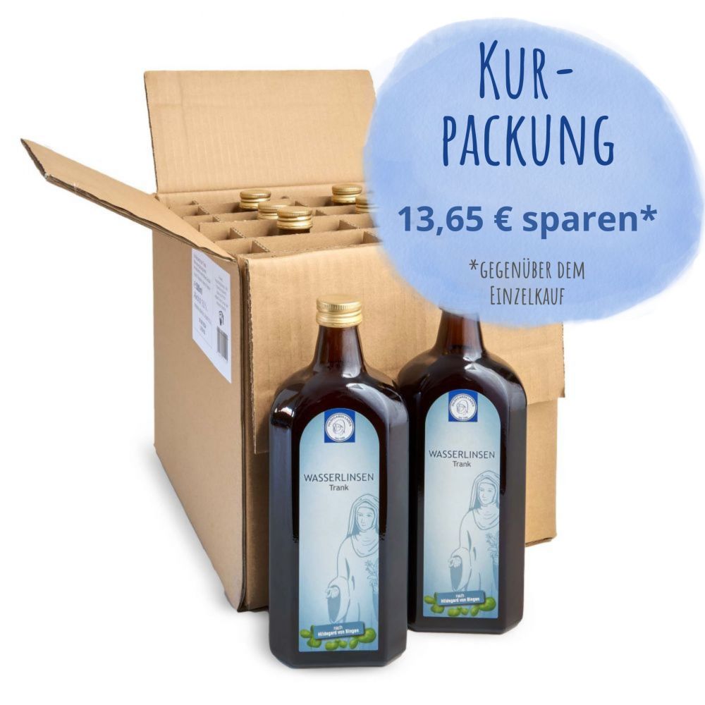 Wasserlinse Trank 8 Flaschen Kurpackung 4000ml | Hildegard von Bingen - - Dianas Klosterlädchen